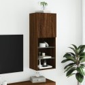 SZAFKA TV Z LED BRĄZOWY DĄB 40,5X30X102CM