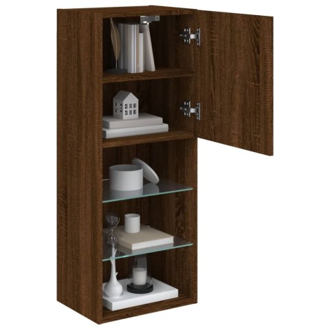 SZAFKA TV Z LED BRĄZOWY DĄB 40,5X30X102CM