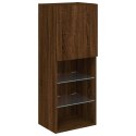 SZAFKA TV Z LED BRĄZOWY DĄB 40,5X30X102CM