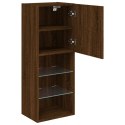 SZAFKA TV Z LED BRĄZOWY DĄB 40,5X30X102CM