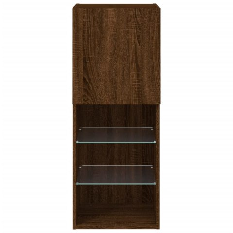 SZAFKA TV Z LED BRĄZOWY DĄB 40,5X30X102CM