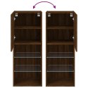 SZAFKA TV Z LED BRĄZOWY DĄB 40,5X30X102CM