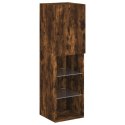SZAFKA TV Z LED PRZYDYMIONY DĄB 30,5X30X102CM