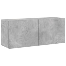 SZAFKA POD TELEWIZOR, ŚCIENNA, SZAROŚĆ BETONU, 100X30X41 CM