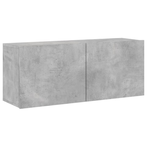 SZAFKA POD TELEWIZOR, ŚCIENNA, SZAROŚĆ BETONU, 100X30X41 CM