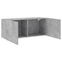 SZAFKA POD TELEWIZOR, ŚCIENNA, SZAROŚĆ BETONU, 100X30X41 CM