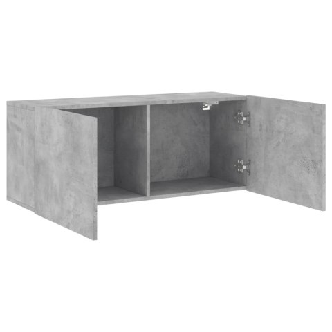 SZAFKA POD TELEWIZOR, ŚCIENNA, SZAROŚĆ BETONU, 100X30X41 CM