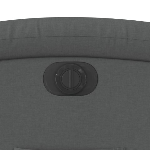 ELEKTRYCZNY FOTEL ROZKŁADANY CIEMNOSZARY OBITY TKANINĄ