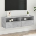 ŚCIENNA SZAFKA TV, SZAROŚĆ BETONU, 100X30X30 CM