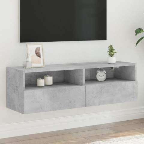 ŚCIENNA SZAFKA TV, SZAROŚĆ BETONU, 100X30X30 CM