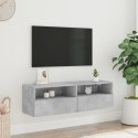ŚCIENNA SZAFKA TV, SZAROŚĆ BETONU, 100X30X30 CM