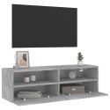 ŚCIENNA SZAFKA TV, SZAROŚĆ BETONU, 100X30X30 CM