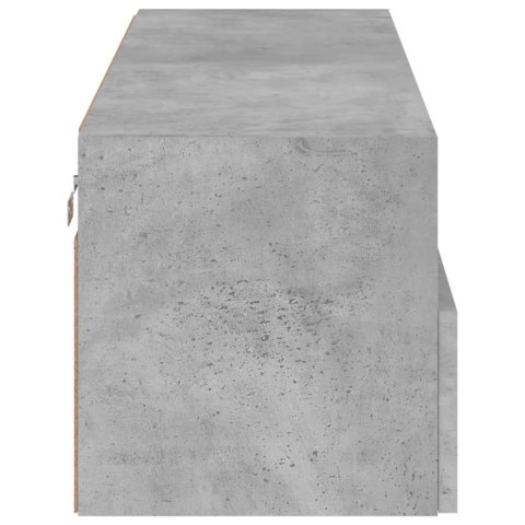 ŚCIENNA SZAFKA TV, SZAROŚĆ BETONU, 100X30X30 CM