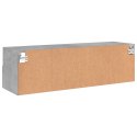 ŚCIENNA SZAFKA TV, SZAROŚĆ BETONU, 100X30X30 CM