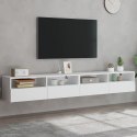 ŚCIENNE SZAFKI TV 2 SZT. BIAŁE 100X30X30CM