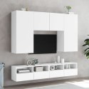 ŚCIENNE SZAFKI TV 2 SZT. BIAŁE 100X30X30CM