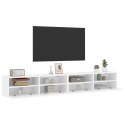 ŚCIENNE SZAFKI TV 2 SZT. BIAŁE 100X30X30CM