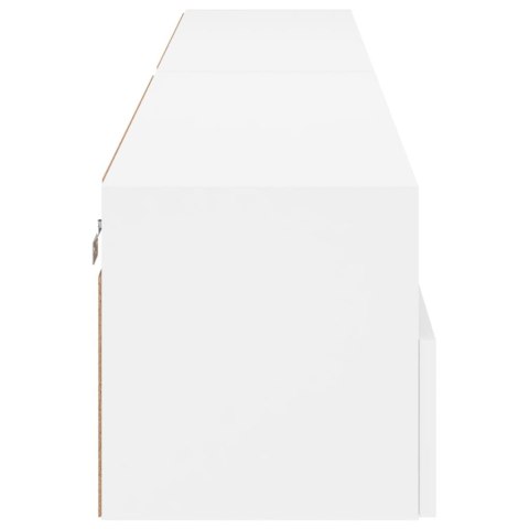 ŚCIENNE SZAFKI TV 2 SZT. BIAŁE 100X30X30CM