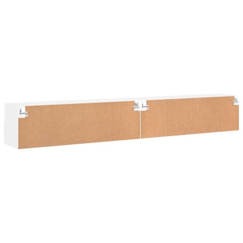 ŚCIENNE SZAFKI TV 2 SZT. BIAŁE 100X30X30CM
