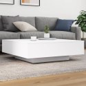 STOLIK KAWOWY Z OŚWIETLENIEM LED BIAŁY 100X100X31CM