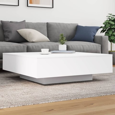 STOLIK KAWOWY Z OŚWIETLENIEM LED BIAŁY 100X100X31CM