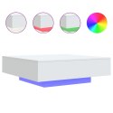 STOLIK KAWOWY Z OŚWIETLENIEM LED BIAŁY 100X100X31CM