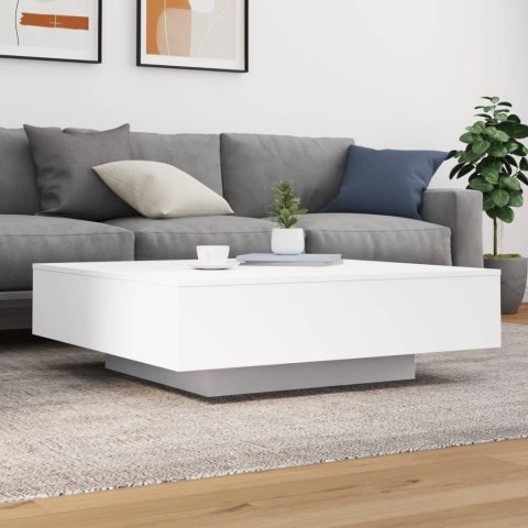 STOLIK KAWOWY Z OŚWIETLENIEM LED BIAŁY 100X100X31CM
