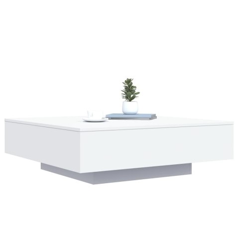 STOLIK KAWOWY Z OŚWIETLENIEM LED BIAŁY 100X100X31CM