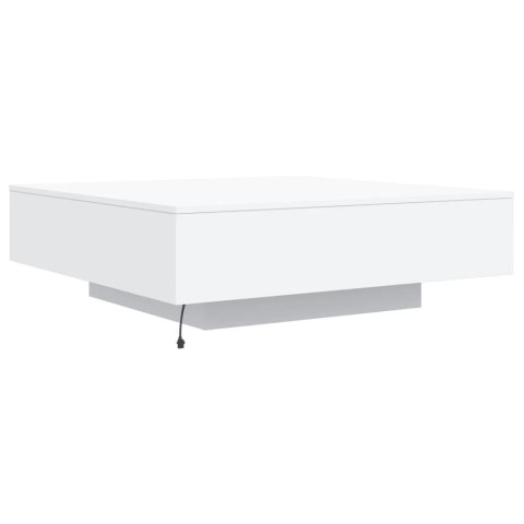 STOLIK KAWOWY Z OŚWIETLENIEM LED BIAŁY 100X100X31CM