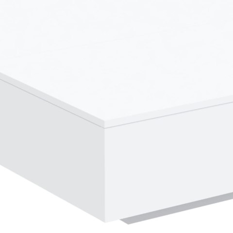 STOLIK KAWOWY Z OŚWIETLENIEM LED BIAŁY 100X100X31CM