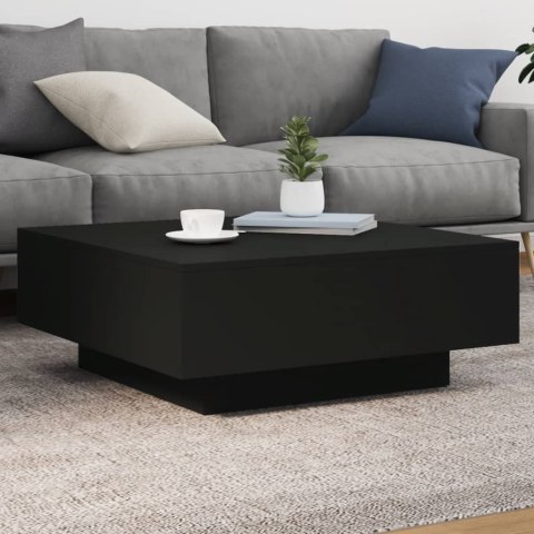 STOLIK KAWOWY Z OŚWIETLENIEM LED CZARNY 80X80X31CM