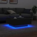STOLIK KAWOWY Z OŚWIETLENIEM LED CZARNY 80X80X31CM