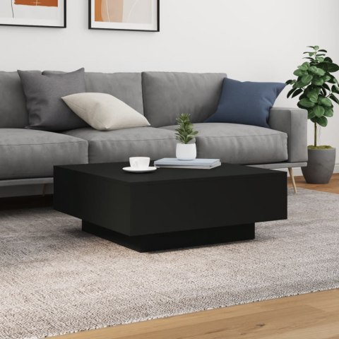 STOLIK KAWOWY Z OŚWIETLENIEM LED CZARNY 80X80X31CM