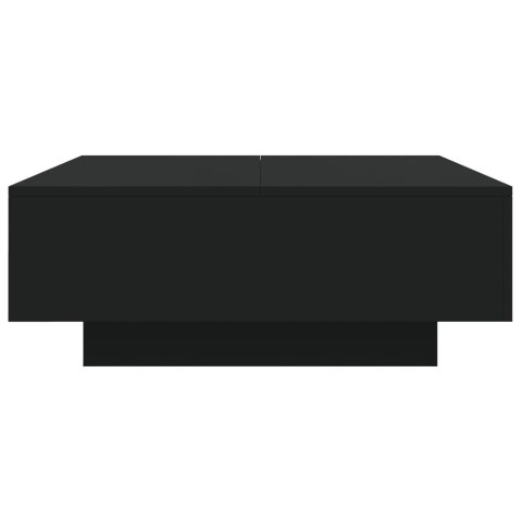 STOLIK KAWOWY Z OŚWIETLENIEM LED CZARNY 80X80X31CM