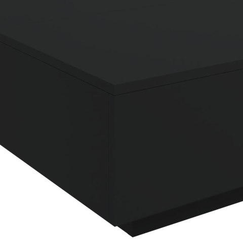 STOLIK KAWOWY Z OŚWIETLENIEM LED CZARNY 80X80X31CM