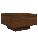 STOLIK KAWOWY Z PODŚWIETLENIEM LED BRĄZOWY DĄB 55X55X31CM