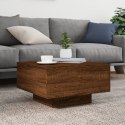 STOLIK KAWOWY Z PODŚWIETLENIEM LED BRĄZOWY DĄB 55X55X31CM