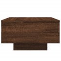 STOLIK KAWOWY Z PODŚWIETLENIEM LED BRĄZOWY DĄB 55X55X31CM