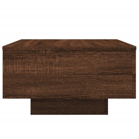 STOLIK KAWOWY Z PODŚWIETLENIEM LED BRĄZOWY DĄB 55X55X31CM