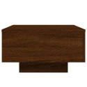 STOLIK KAWOWY Z PODŚWIETLENIEM LED BRĄZOWY DĄB 55X55X31CM
