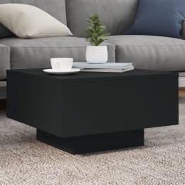 STOLIK KAWOWY Z PODŚWIETLENIEM LED CZARNY 55X55X31CM