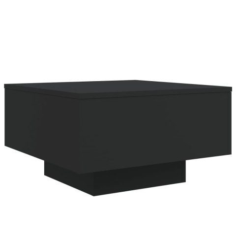 STOLIK KAWOWY Z PODŚWIETLENIEM LED CZARNY 55X55X31CM