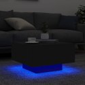 STOLIK KAWOWY Z PODŚWIETLENIEM LED CZARNY 55X55X31CM