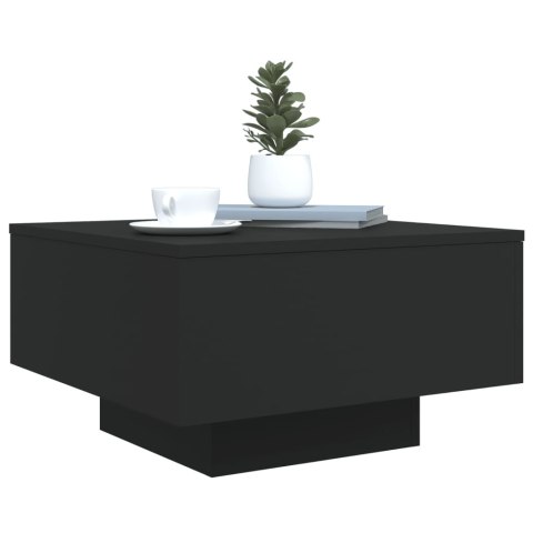 STOLIK KAWOWY Z PODŚWIETLENIEM LED CZARNY 55X55X31CM