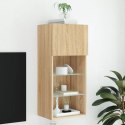 SZAFKA TV Z LED DĄB SONOMA 40,5X30X90CM