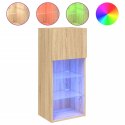 SZAFKA TV Z LED DĄB SONOMA 40,5X30X90CM