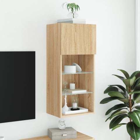 SZAFKA TV Z LED DĄB SONOMA 40,5X30X90CM