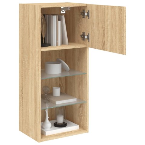 SZAFKA TV Z LED DĄB SONOMA 40,5X30X90CM