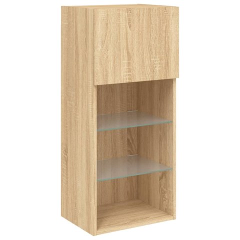 SZAFKA TV Z LED DĄB SONOMA 40,5X30X90CM