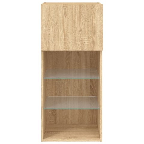 SZAFKA TV Z LED DĄB SONOMA 40,5X30X90CM